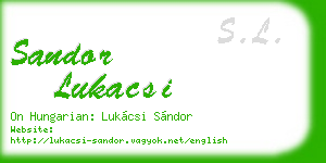 sandor lukacsi business card